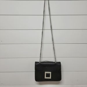Steve Madden Elegant Leather and Pearl Crossbody Bag